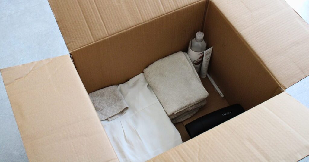 引っ越し荷造り過程